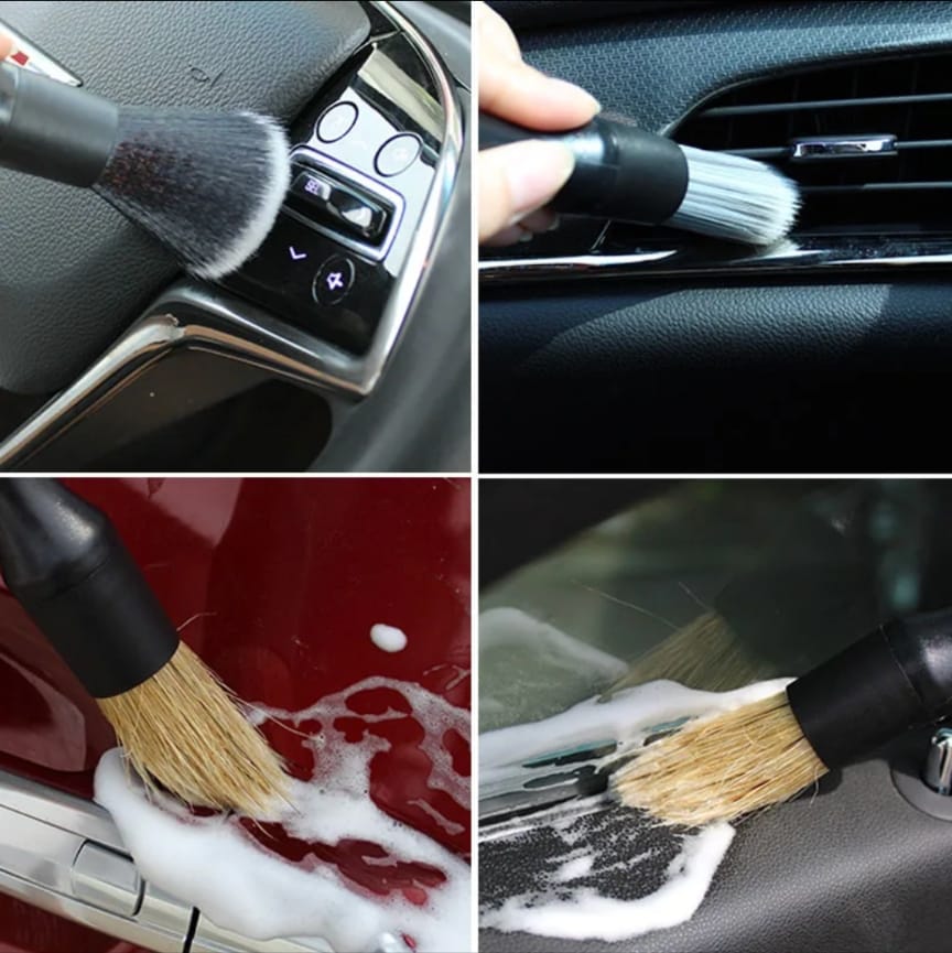 3pcs Car Air Conditioning Vent Cleaning Crevice Sweep Brush