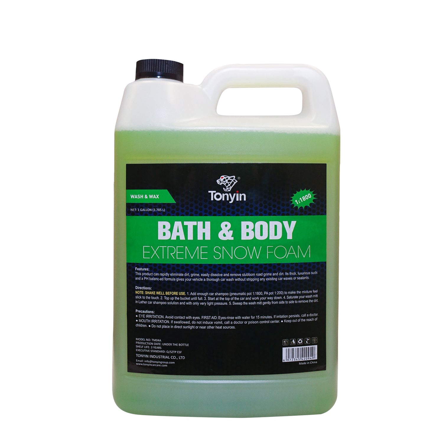 BATH & BODY EXTREME SNOW FOAM SHAMPOO (1:1800) - GALLON (4L) (1:1800) RATIO - CAR CARE