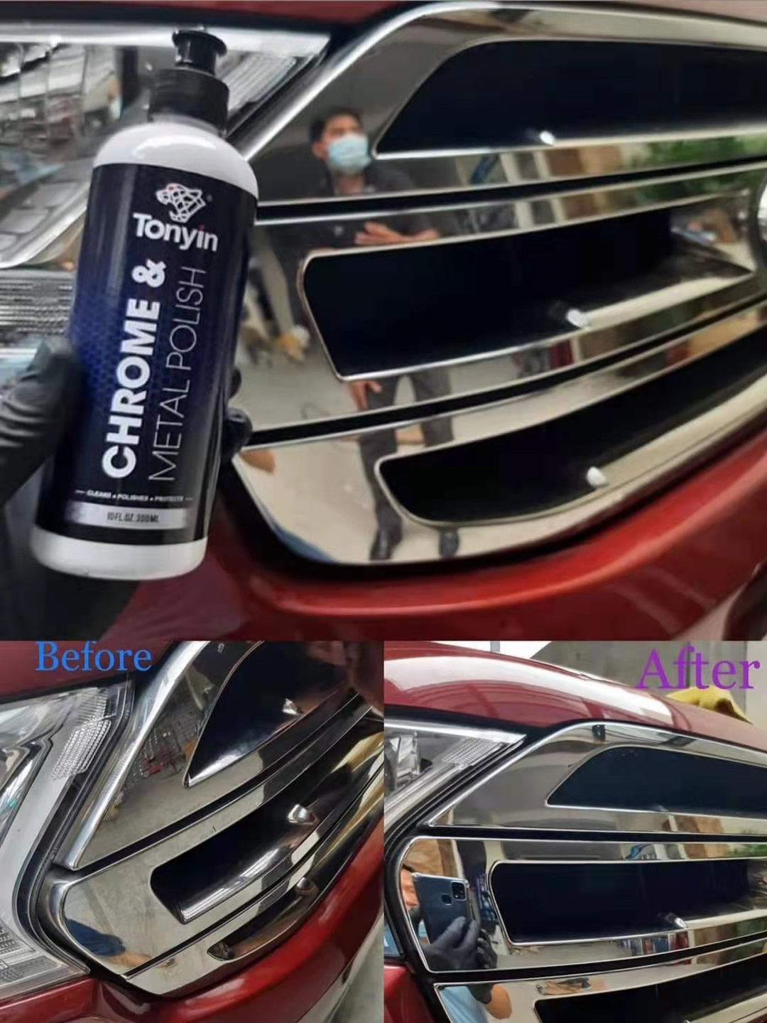 CHROME & METAL POLISH 300ML - CAR CARE