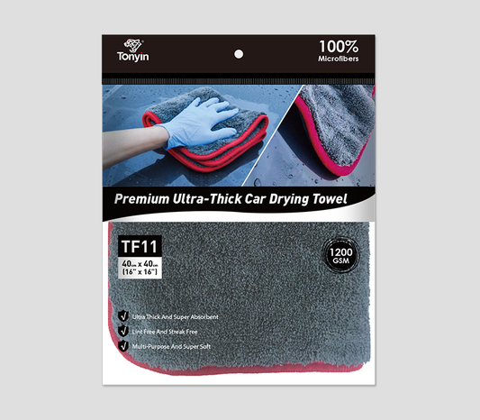 TONYIN MICROFIBER CORAL VELVET CLEANING & DRYING TOWEL (40x40cm 1200gsm)