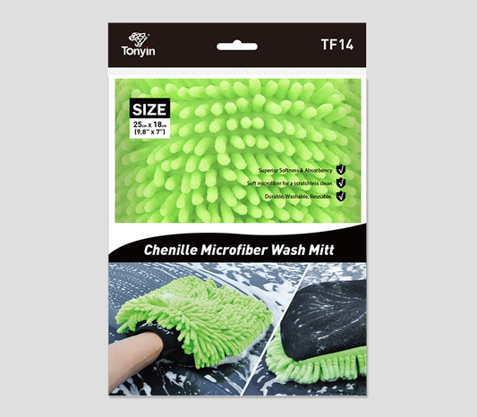 Chenille Microfiber Wash MItt Glove